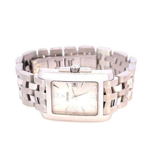 Concord Estate Unisex Wristwatch 6.5" Stainless Steel 18 mm C5 - Picture 1 of 6